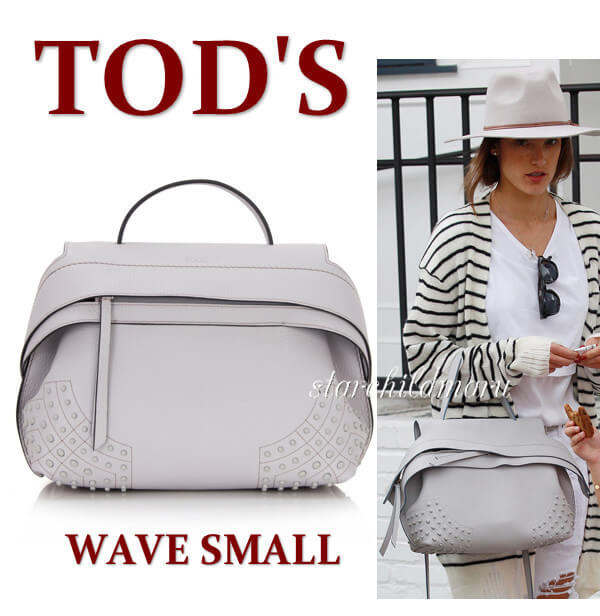 16-17FW 絶対欲しい☆TODS(トッズ バッグスーパーコピー)☆WAVE ハンドバッグ スモール グレー XBWAMRHG101SRK R405