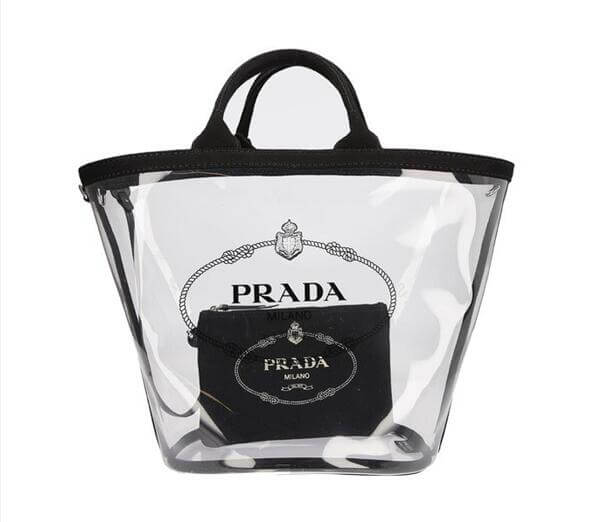 PRADA プラダ PVC ショッピング トートバッグ 1BG1652BY5F0002