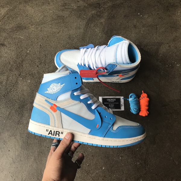 人気話題コラボ【ナイキ 偽物】OFF-WHITE x Air Jordan 1 Powder Blue