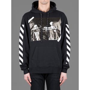 オフ ホワイト 東京 公式 レプリカ パーカー 激安通販 OFF WHITE SKULL CARAVAGGIO DIAGONALS HOODIE PARKA