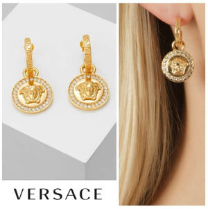 ☆VERSACE☆メデューサ クリスタル ドロップピアス☆