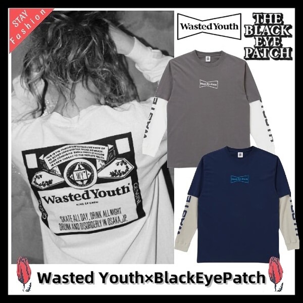 ♦限定コラボ レア!BLACK EYE PATCH×WASTED YOUTH ロンT