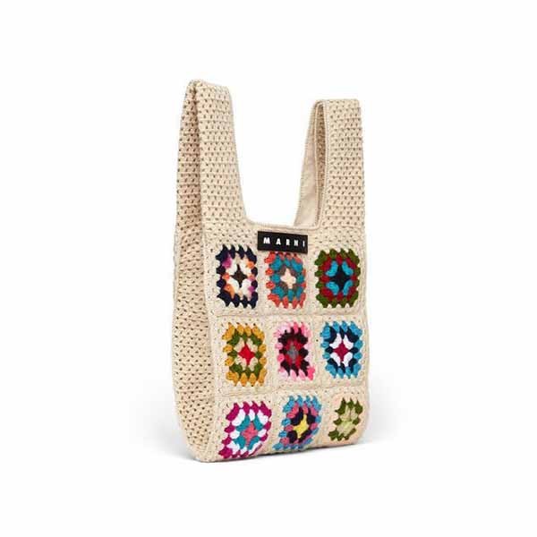 大人気★マルニ マーケット★FLORAL PATCHWORK★CROCHET SHOPPING BAG