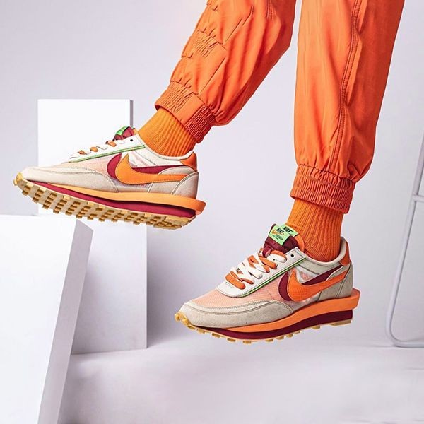 CLOT × sacai × ナイキコピー LDWAFFLE ORANGE - サカイ ナイキ DH1347-100