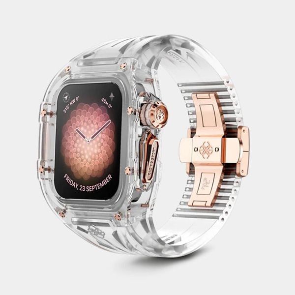 goldenconcept 偽物 Apple Watch Case - RSTR45 - CRYSTAL ROSE