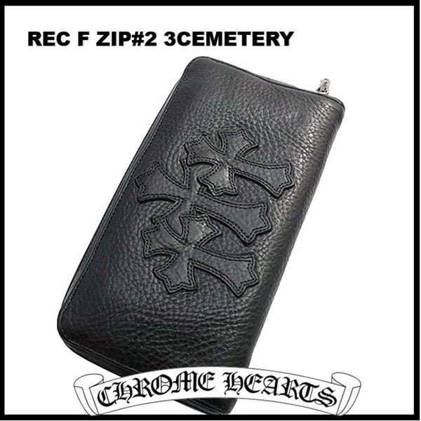 クロムハーツ REC F ZIP 23 CEMETERY HEAVY LEATHER 長財布