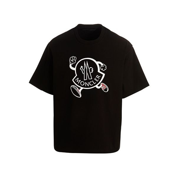 【モンクレール 偽物】ロゴプリント クルーネックTシャツ 2色 8C00010M2643999