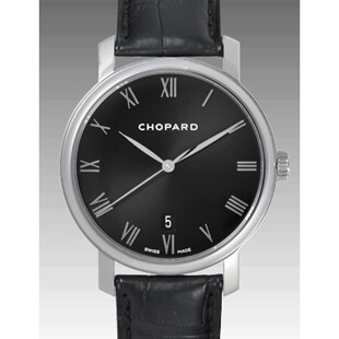 ショパールChopardコピー クラシック 161278-1003メンズ 自動巻き ホワイトゴールド ブラック