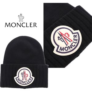 2020新作品★MONCLER モンクレールスーパーコピー《ブラックウール ロゴ パッチビーニー》29926200_A9186_778