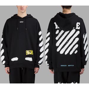 オフ ホワイト レプリカ パーカー 通販 OFF WHITE SPRAY DIAGONALS HOODIE PARKA