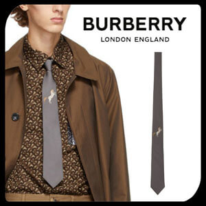 BURBERRY バーバリー Horse Jacquard Silk Tie