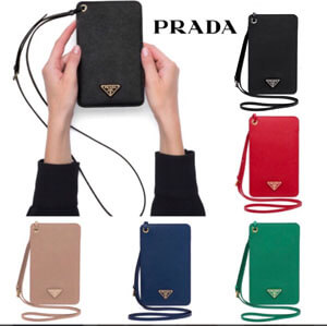 【PRADA】5色展開◇サフィアーノレザー★携帯/スマホケース♪