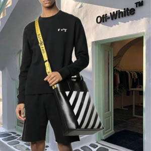 Off-white Diag shopping bag オフホワイトトートーバック偽物OMNA151R21LEA0011001