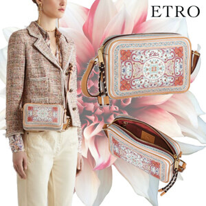 【ETRO】20AW 花柄 クロスボディバッグ ピンク コピー202P1N0292373065001