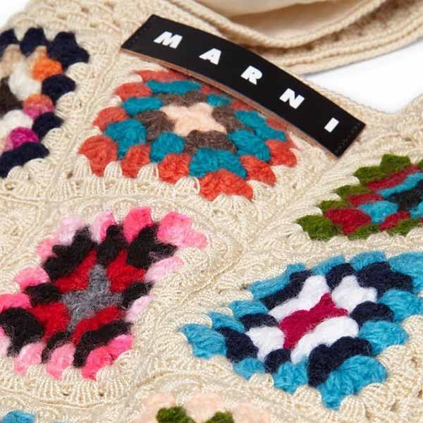 大人気★マルニ マーケット★FLORAL PATCHWORK★CROCHET SHOPPING BAG